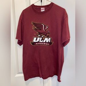 University of Louisiana at Monroe ULM Warhawks T shirt large